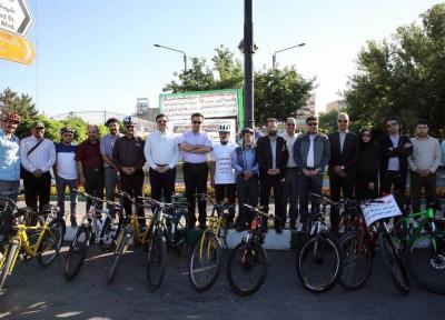 خبرنگاران سه شنبه بدون خودرو با رکاب زنی مدیران شهری و اعضای شورای شهر مشهد