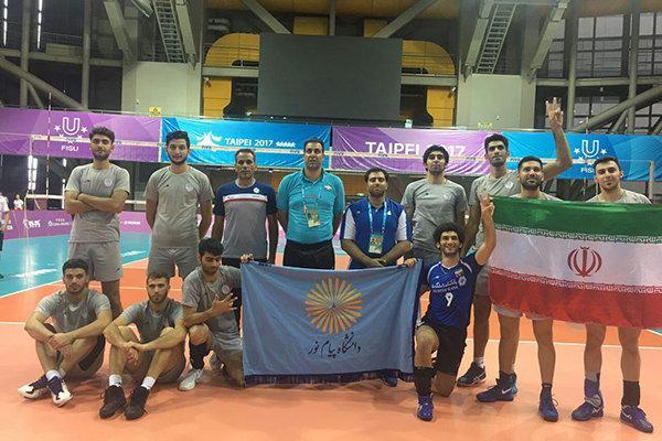 پیروزی تیم ملی والیبال دانشجویان ایران مقابل برزیل
