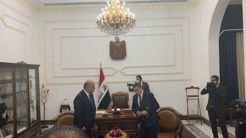 برهم صالح، نخست وزیر جدید را معرفی کرد، عکس