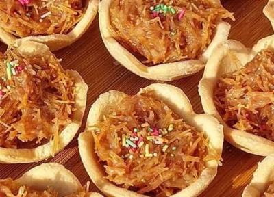 طرز تهیه تارت شعریه ساده به روش ترکیه ای